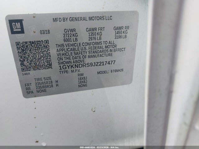 2018 CADILLAC XT5 1GYKNDRS9JZ217477 Photo 8