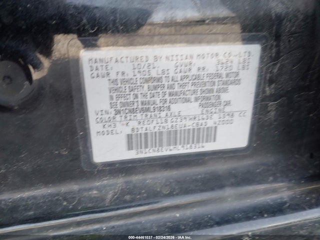 Nissan Versa Sv Xtronic Cvt 2021 3N1CN8EV6ML918316 Image 9