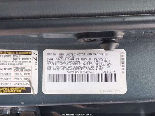 2007 PONTIAC VIBE 5Y2SL65837Z419435 Photo 8