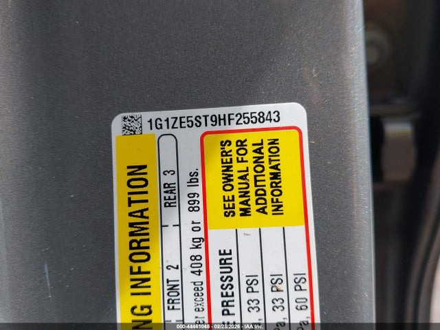 Продаж на аукціоні авто 2017 Chevrolet Malibu 1lt, vin: 1G1ZE5ST9HF255843, номер лоту: 44461045
