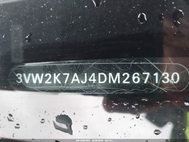 44461061 :رقم المزاد ، 3VW2K7AJ4DM267130 vin ، 2013 Volkswagen Jetta 2.0l S مزاد بيع