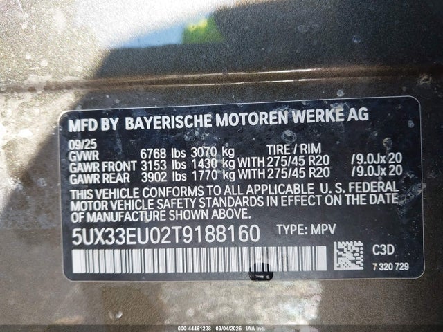 5UX33EU02T9188160 BMW X5 M60i