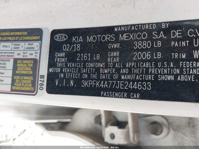 KIA FORTE LX 2018 3KPFK4A77JE244633 Image 9