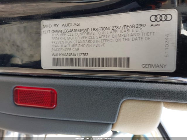 Aukcja sprzedaży 2018 Audi A4 2.0t Tech Ultra Premium/2.0t Ultra Premium, vin: WAUKMAF45JA112783, numer aukcji: 44461299