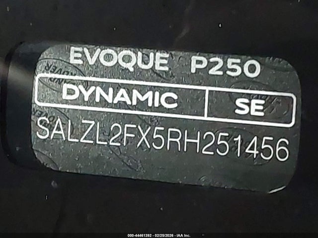 2024 LAND ROVER RANGE ROVER EVOQUE SALZL2FX5RH251456 Photo 8