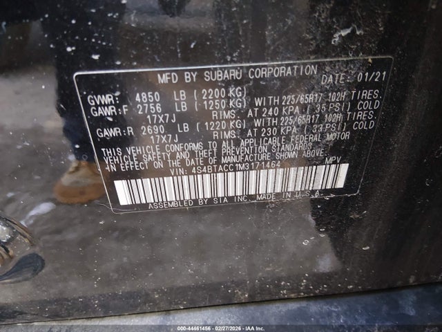 4S4BTACC1M3171464 Subaru Outback Premium