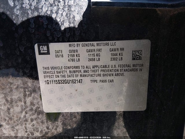 Chevrolet Impala 2lt 2016 1G1115S32GU162147 Image 9