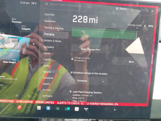 44461538 :رقم المزاد ، 7G2CEHEE4RA017426 vin ، 2024 Tesla Cybertruck Cyberbeast مزاد بيع