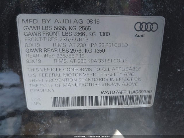 2017 AUDI Q5 WA1D7AFP1HA039350 Photo 8