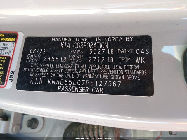 Aukcja sprzedaży 2023 Kia Stinger Gt2, vin: KNAE55LC7P6127567, numer aukcji: 44461657