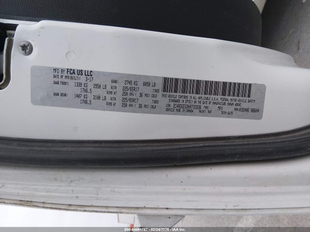 Продажа на аукционе авто 2017 Dodge Grand Caravan Gt, vin: 2C4RDGEG9HR733336, номер лота: 44461787