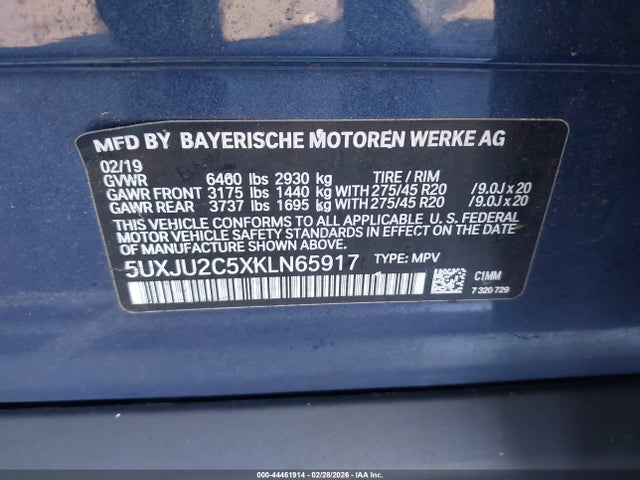 Продажа на аукционе авто 2019 Bmw X5 Xdrive50i, vin: 5UXJU2C5XKLN65917, номер лота: 44461914