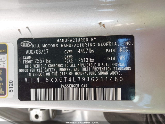 2018 KIA OPTIMA 5XXGT4L39JG211460 Photo 8