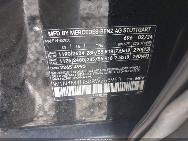 2024 MERCEDES-BENZ GLB 250 W1N4M4HB0RW365963 Photo 8