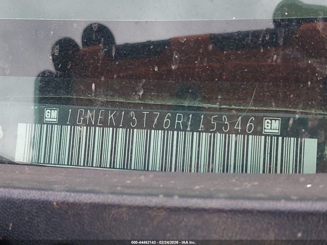 Aukcja sprzedaży 2006 Chevrolet Tahoe Z71, vin: 1GNEK13T76R115346, numer aukcji: 44462143