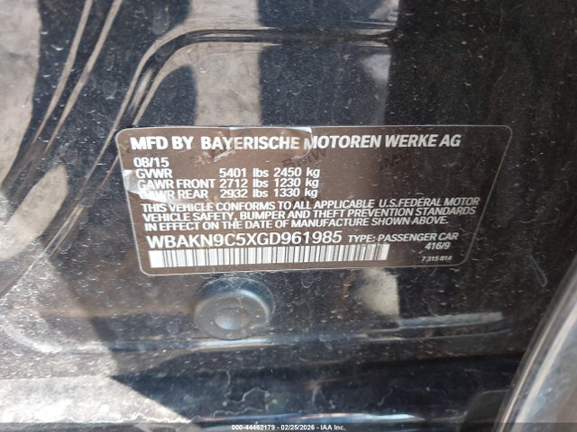 2016 BMW 550I WBAKN9C5XGD961985 Photo 8