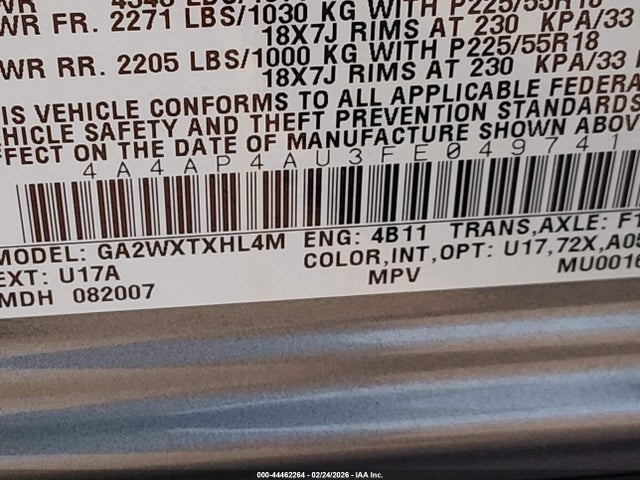 4A4AP4AU3FE049741 Mitsubishi Outlander Sport Se