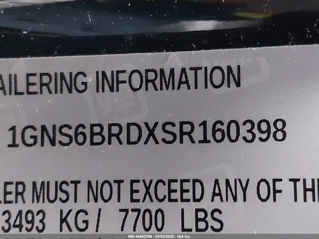 Продажа на аукционе авто 2025 Chevrolet Suburban 4wd Ls, vin: 1GNS6BRDXSR160398, номер лота: 44462266