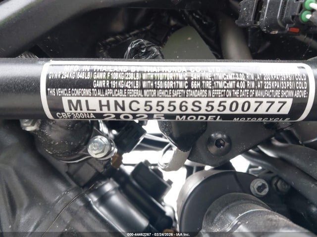 Honda CBF300 NA 2025 MLHNC5556S5500777 Image 10