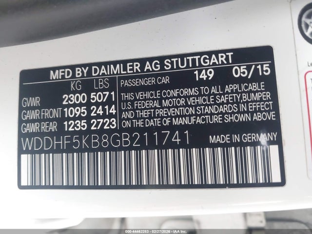 WDDHF5KB8GB211741 Mercedes-Benz E 350