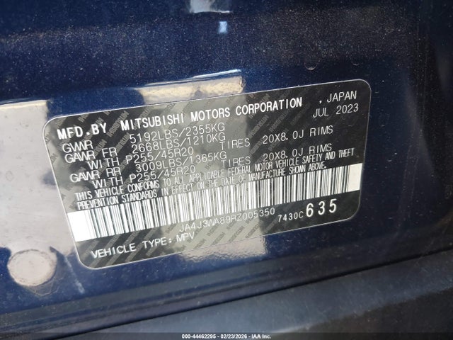 2024 MITSUBISHI OUTLANDER JA4J3WA89RZ005350 Photo 8