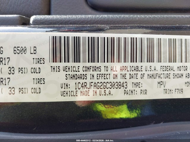 2016 JEEP GRAND CHEROKEE 1C4RJFAG2GC303843 Photo 8