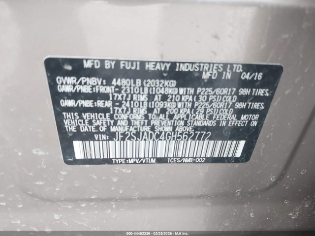 Subaru Forester 2.5i Premium 2016 JF2SJADC4GH562772 Image 9