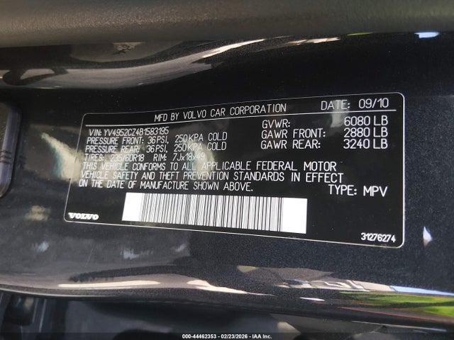 2011 VOLVO XC90 YV4952CZ4B1583195 Photo 8