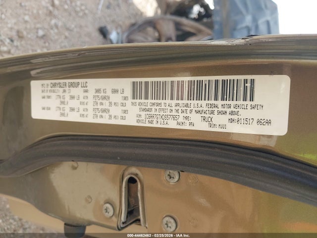 2013 Ram 1500 Lone Star მანქანა იყიდება აუქციონზე, vin: 1C6RR7GTXDS577657, აუქციონის ნომერი: 44462462