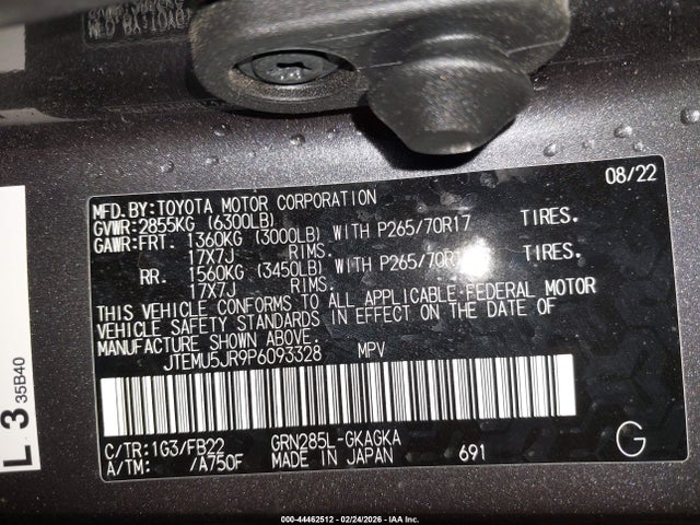 JTEMU5JR9P6093328 Toyota 4RUNNER SR5
