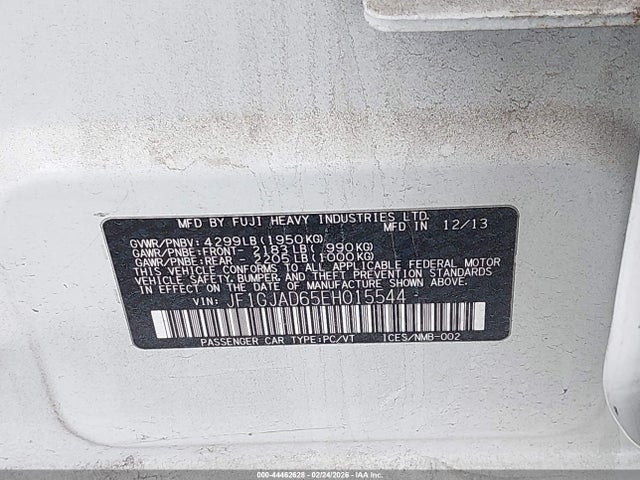 Aukcja sprzedaży 2014 Subaru Impreza 2.0i Premium, vin: JF1GJAD65EH015544, numer aukcji: 44462628