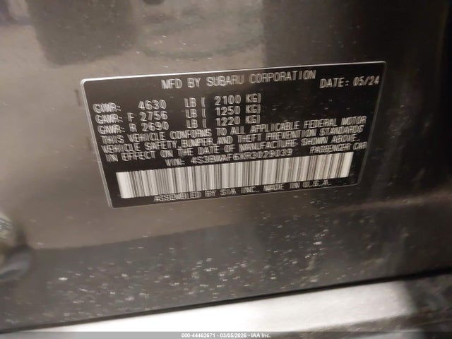 2024 SUBARU LEGACY 4S3BWAF6XR3029039 Photo 8