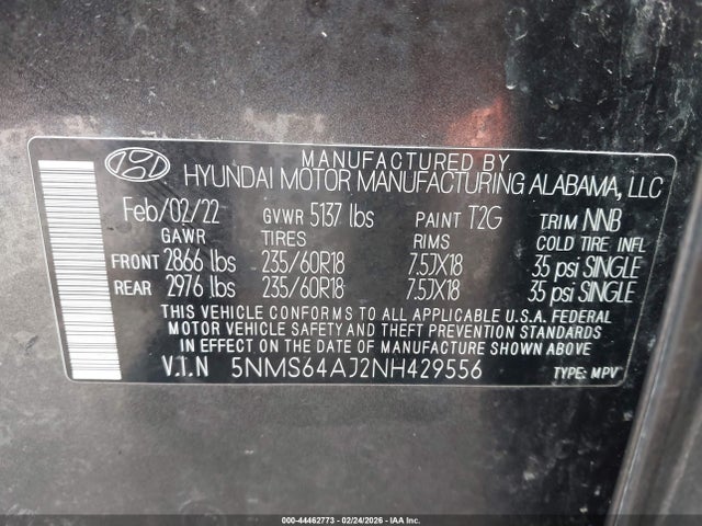 Hyundai Santa Fe Xrt 2022 5NMS64AJ2NH429556 Image 9