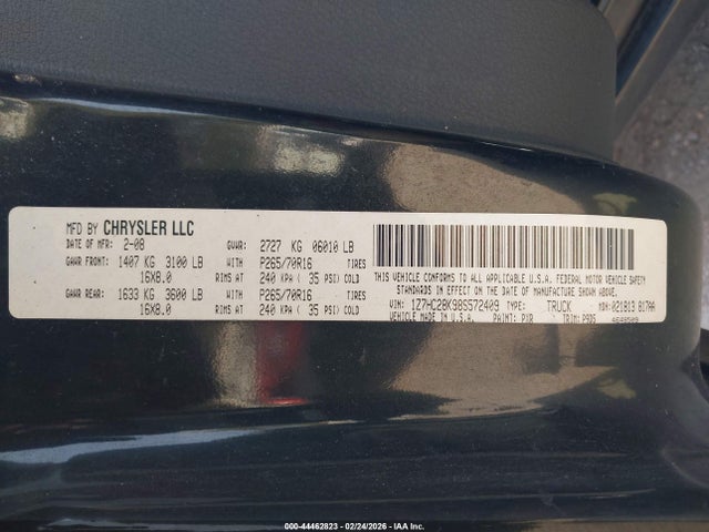 2008 Mitsubishi Raider Ls მანქანა იყიდება აუქციონზე, vin: 1Z7HC28K98S572409, აუქციონის ნომერი: 44462823