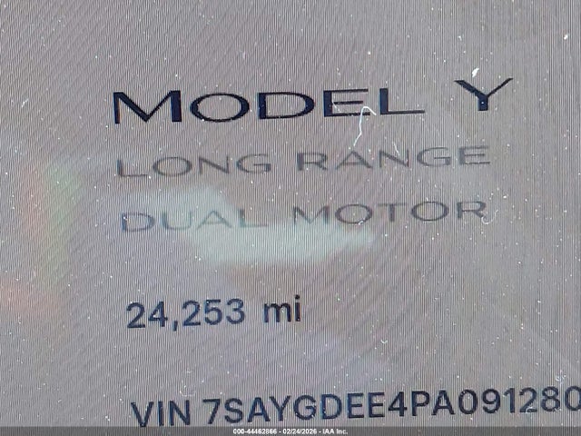7SAYGDEE4PA091280 Tesla Model Y Awd/long Range Dual Motor All-wheel Drive