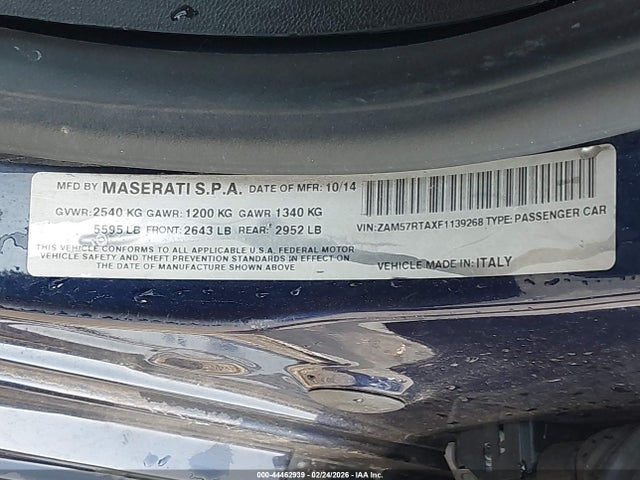 2015 MASERATI GHIBLI ZAM57RTAXF1139268 Photo 8