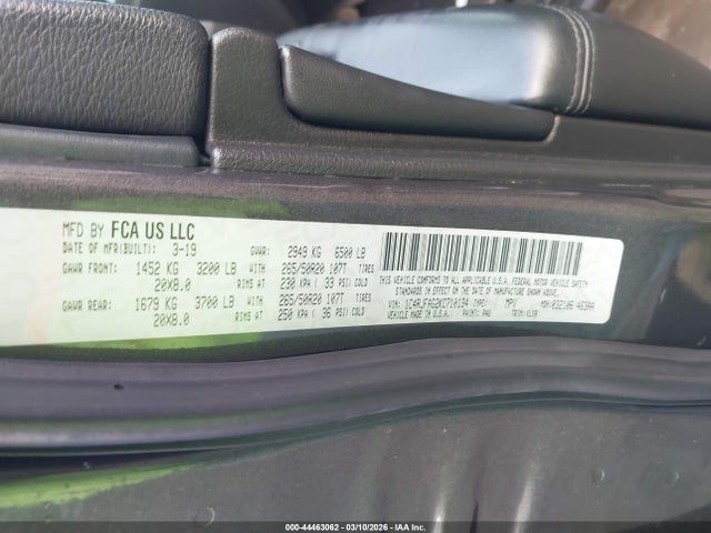 Продажа на аукционе авто 2019 Jeep Grand Cherokee Altitude 4x4, vin: 1C4RJFAG2KC710134, номер лота: 44463062