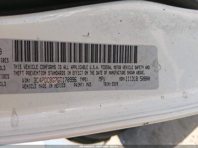 3C4PDCBG7GT170996 Dodge Journey Sxt