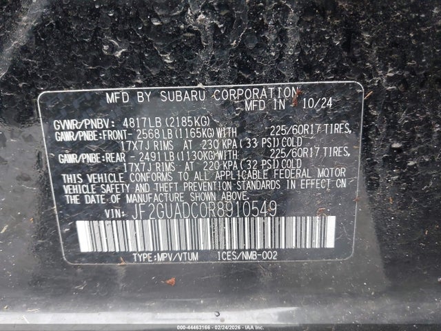 Subaru Crosstrek Premium 2024 JF2GUADC0R8910549 Image 9