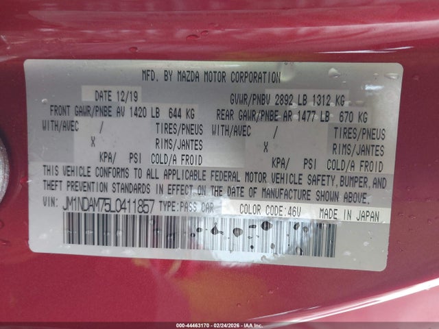 2020 MAZDA MX-5 MIATA RF JM1NDAM75L0411857 Photo 8