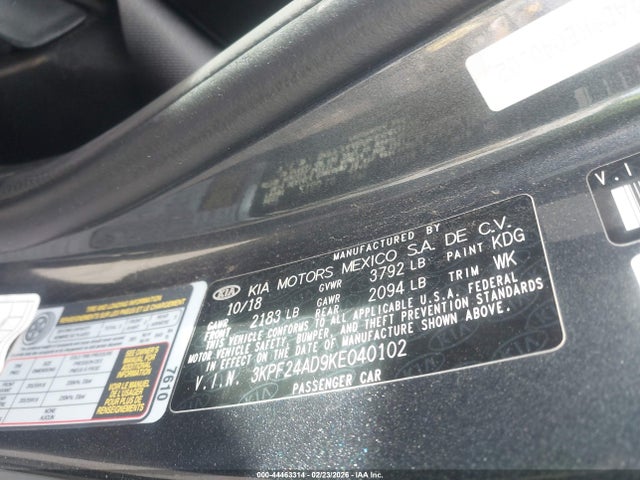 KIA Forte Lxs 2019 3KPF24AD9KE040102 Image 9