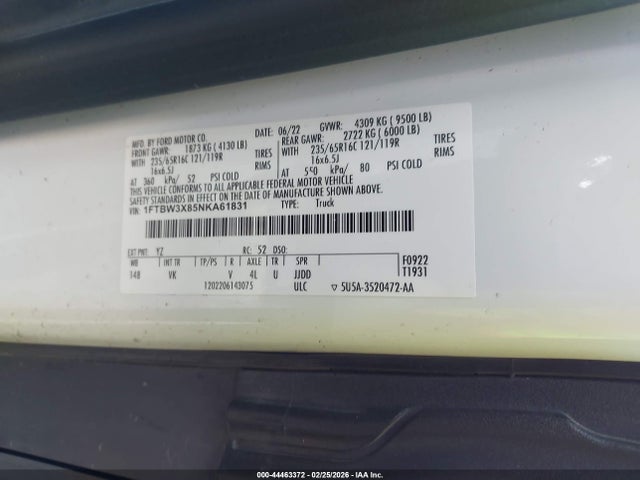 Ford Transit-350 Cargo Van 2022 1FTBW3X85NKA61831 Image 9