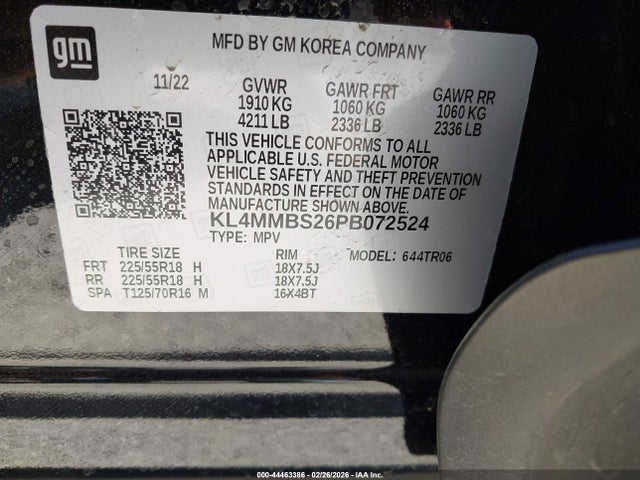 Aukcja sprzedaży 2023 Buick Encore Gx Preferred Fwd, vin: KL4MMBS26PB072524, numer aukcji: 44463386