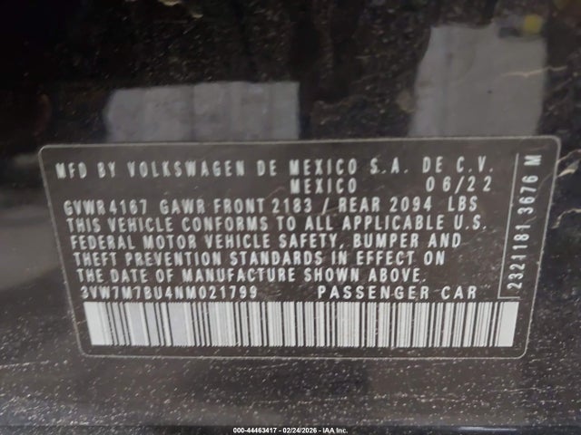 2022 VOLKSWAGEN JETTA 3VW7M7BU4NM021799 Photo 8