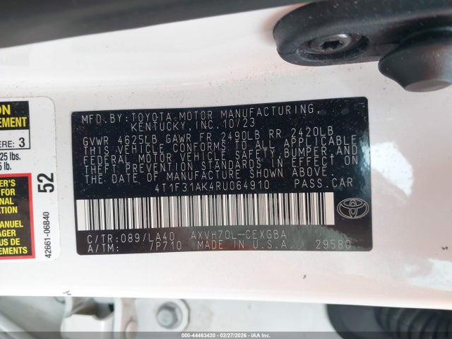 2024 TOYOTA CAMRY HYBRID 4T1F31AK4RU064910 Photo 8