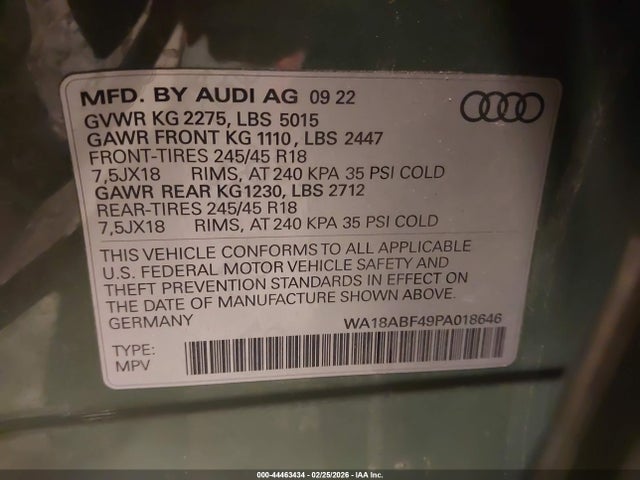 2023 AUDI A4 ALLROAD WA18ABF49PA018646 Photo 8