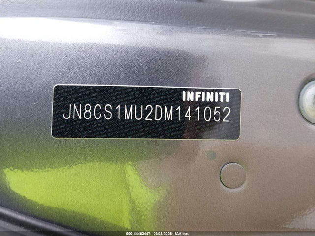 44463447 :رقم المزاد ، JN8CS1MU2DM141052 vin ، 2013 Infiniti Fx37 مزاد بيع