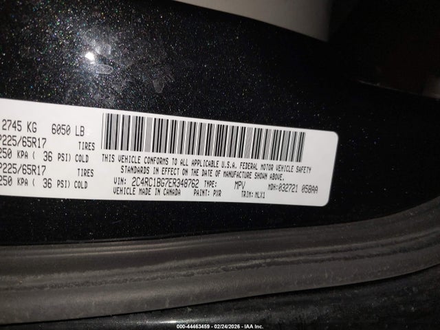 44463459 :رقم المزاد ، 2C4RC1BG7ER348762 vin ، 2014 Chrysler Town & Country Touring مزاد بيع