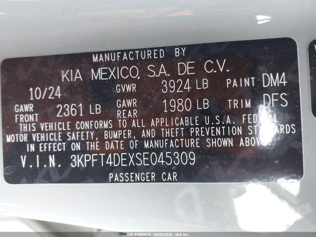 2025 KIA K4 3KPFT4DEXSE045309 Photo 8