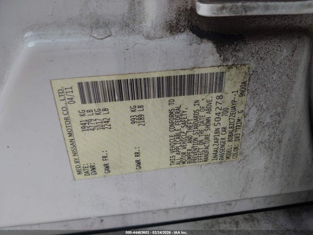1N4AL3AP6FN320658 Nissan Altima 2.5/2.5 S/2.5 Sl/2.5 Sv